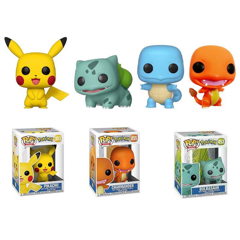 Authentic Pop Pokemon Action Figure Pikachu Bulbasaur Charmander Squirtle For Kids