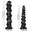 Super Large Threaded Masturbator Black PVC Butt Plug Dildo Anal Fisting Sex Toy Realistic Penis Big Dick