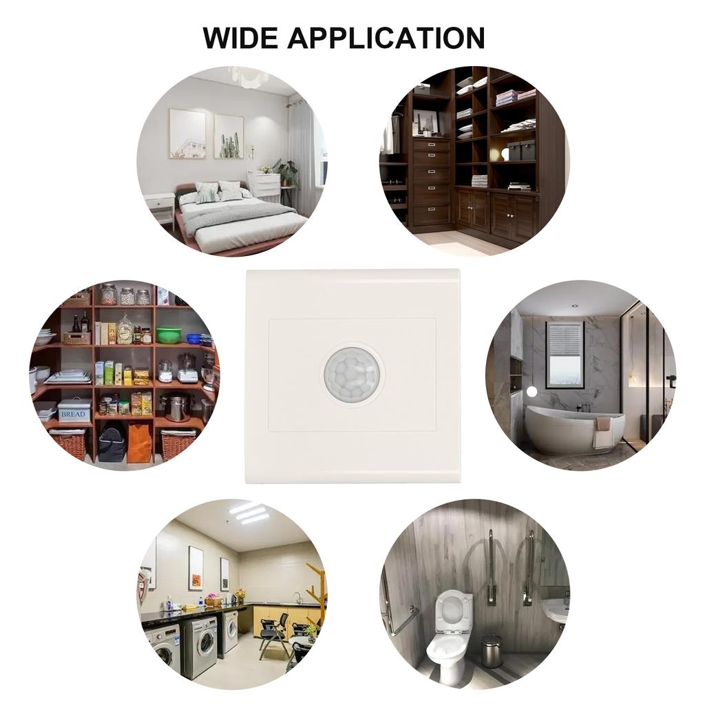 Выключатель света с PIR-датчиком, Вход/Выход фазы, Активация движением, Светодиодный выключатель света, Автоматическое управление лампой, Настенные выключатели, Умный датчик тела