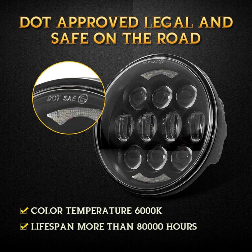 ZULOW мотоциклетная фара Мотоциклетная 5,75-дюймовая светодиодная фара Для VTX 1300 1800 5 3/4" Светодиодный хромированный комплект фары с кронштейном Для