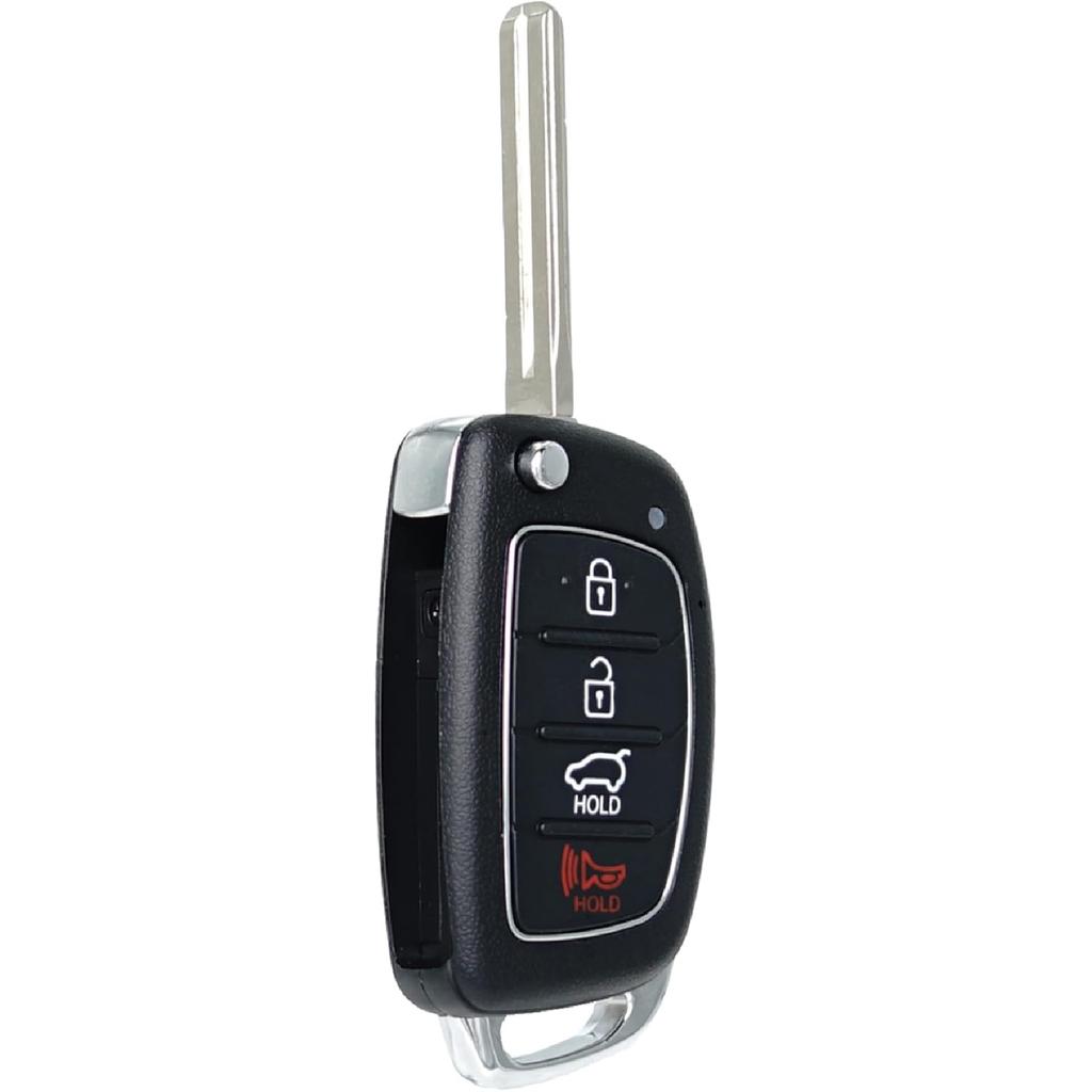 Key Fob Keyless Entry Fits for Hyundai Sonata 2014 2015 2016 2017 Remote Control Flip Key Replacement TQ8-RKE-4F16 95430-C1010 4 Button 46 Chip