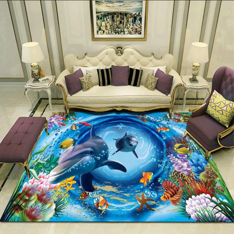 3D Коврик для гостиной Ковер Спальня Полная кровать Прикроватный коврик для ползания Журнальный столик Коврик для входной двери