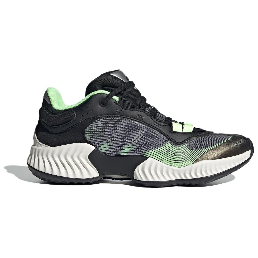 Adidas Pro Ventilate Low Shock Absorption Durable Low-Top Basketball Shoes Unisex Sneakers Black JH5838