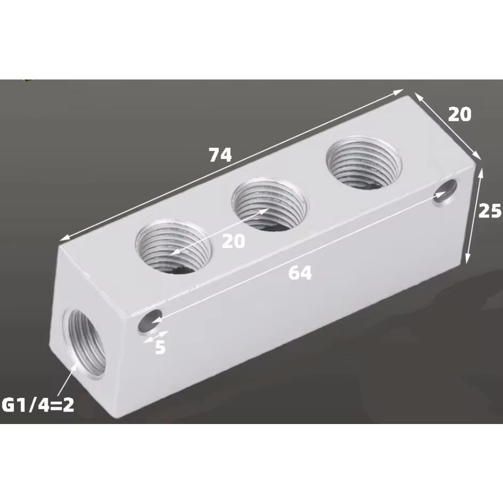 1/8" 1/4" 1/2" BSP Внутренняя резьба 2 3 4 5 6-ходовой 4-8 портов Сплошной алюминиевый коллекторный блок-распределитель Пневматический фитинг Компрессор воздуха
