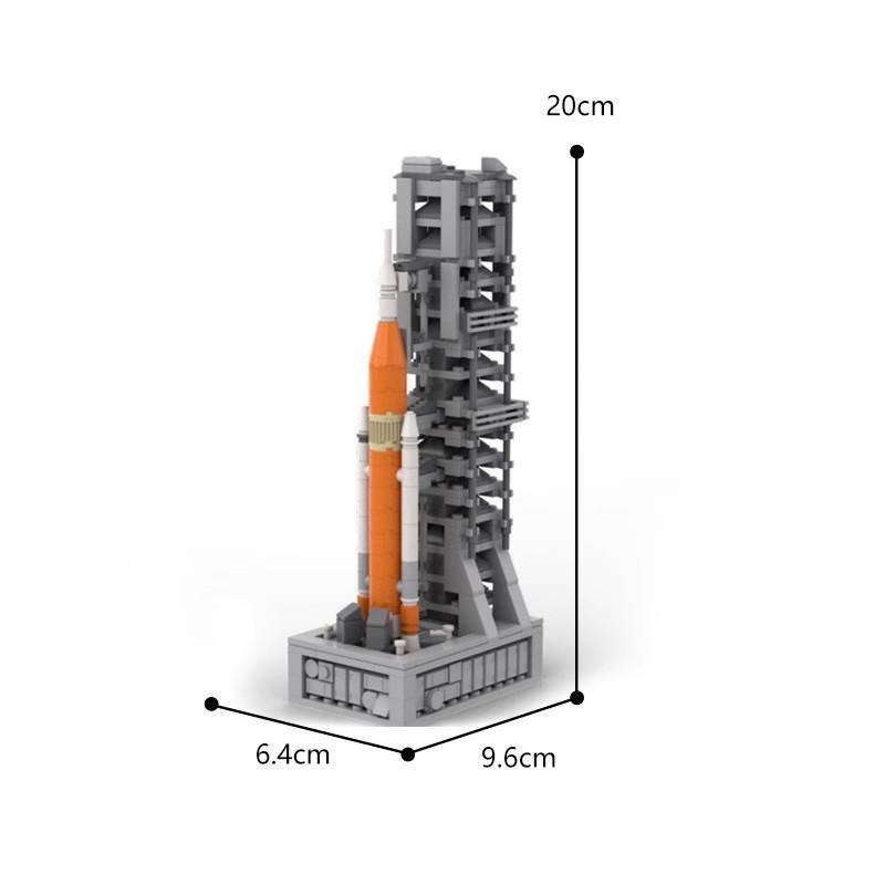New Space SLS Block 1B Cargo Rocket Artemis Building Block Kit Outer Saturn V Scale Heavy Launch Vehicle Brick Model DIY Kid Toy