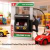 Children's Interactive Gas Station Toy with Music and Card Swiping for Educational Role Play