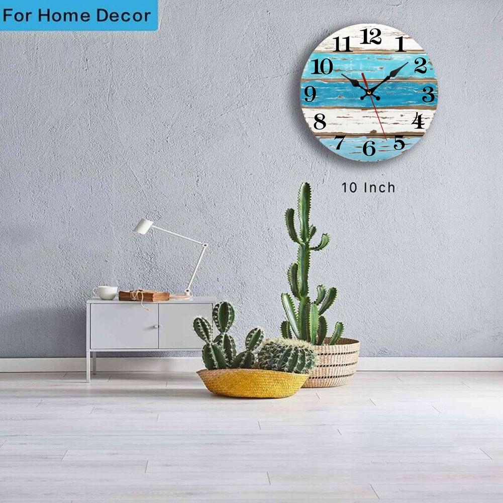 Stylish and Silent Beach Blue Wall Clock for Your Kitchen - Battery Operated