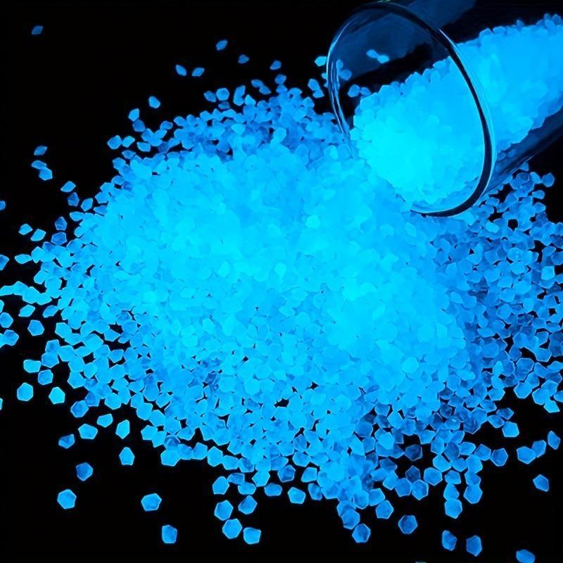 1000 шт./пакет, светящийся песок, светящаяся в темноте галька, камень, домашний сад, уличная дорожка, украшение для газона, аквариум, декор 3-5 мм