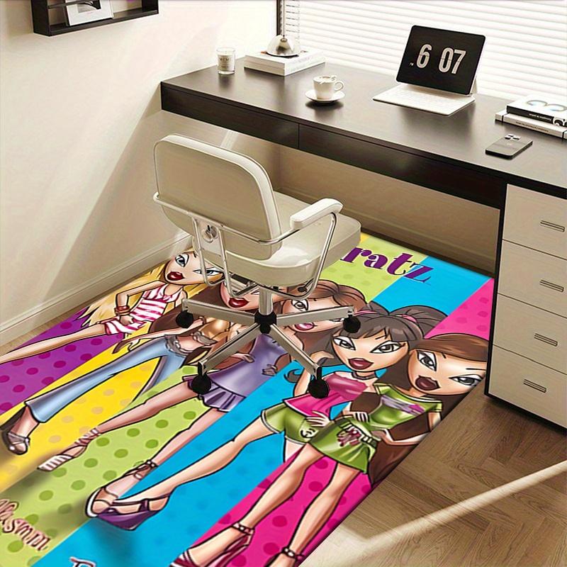 1 шт. Ковер Bratz, Мода, Дружба, Офисный ковер, Мягкий полиэстер, Коврик для прихожей, Моющийся, Нескользящий, Машинная стирка