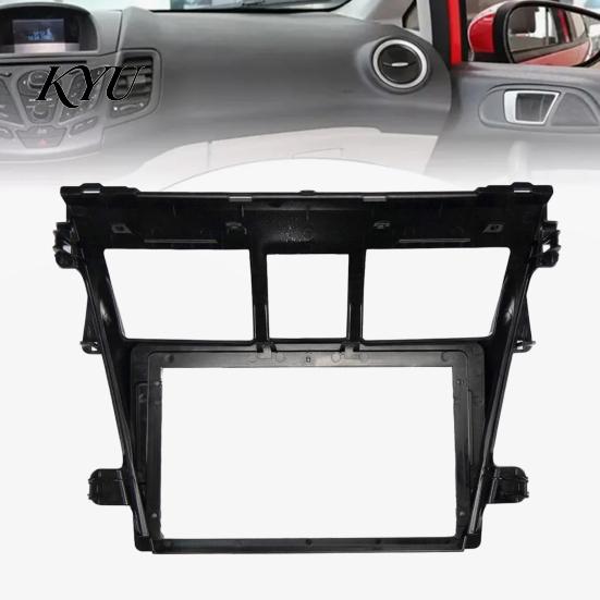 Car Dashboard Accessory 9 Inch Radio Fascia Frame for Toyota Vios 2008, Navigation Seamless Fit Interior Panel Frame, Stereo Install Bezel Trim,