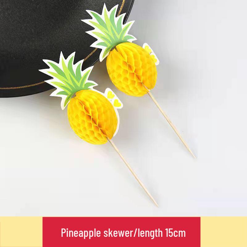 Tropical Cake & Cocktail Decoration Set: Coconut Tree, Umbrella, Insert Cards