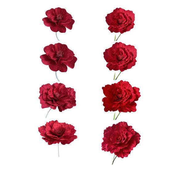 Большой искусственный пион реалистичная гигантская поддельная шелковая головка цветка со стеблем украшение для дома офиса свадебной вечеринки цветочная композиция