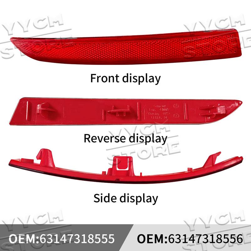 Car Rear Bumper Reflector Brake Light Tail Fog Lamp For 5 Series F10 F18 LCI Sedan 2014-2017 OE:63147318555 63147318556