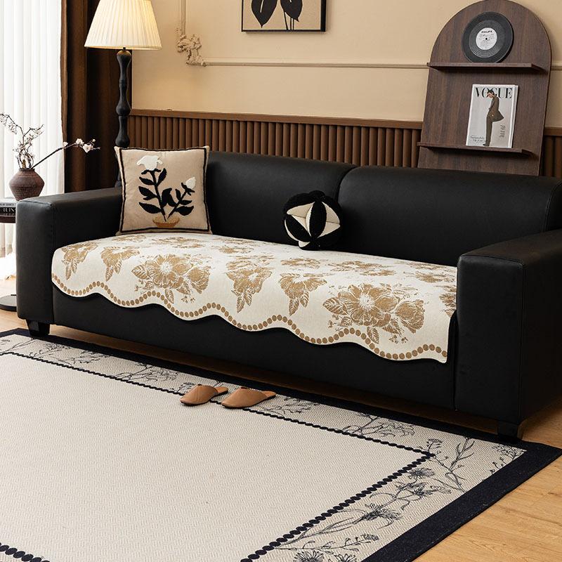 French Special-Shaped Sofa Cushion New Light Luxury High-End Sense Four-Season Universal Straight Row Non-Slip Seat Cushion Sub-Cover Cloth Towel