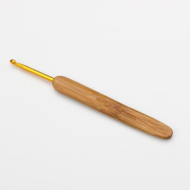 Карбонизированная бамбуковая ручка Крючок для вязания для вязания своими руками и свитеров - Круглая головка
