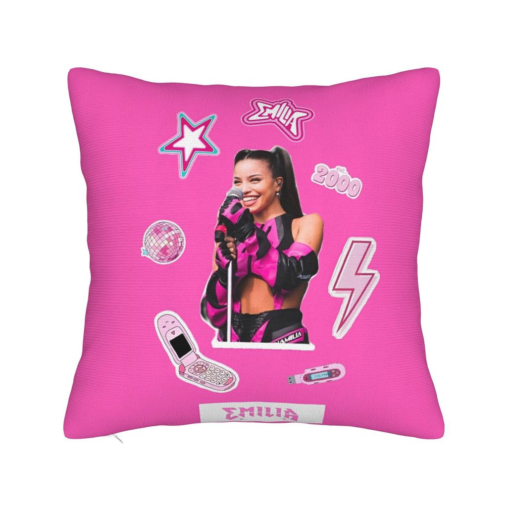 Emilia Music Square Pillow Covers Polyester Home Cushion Cover Cool Decor Pillow Cover 4545