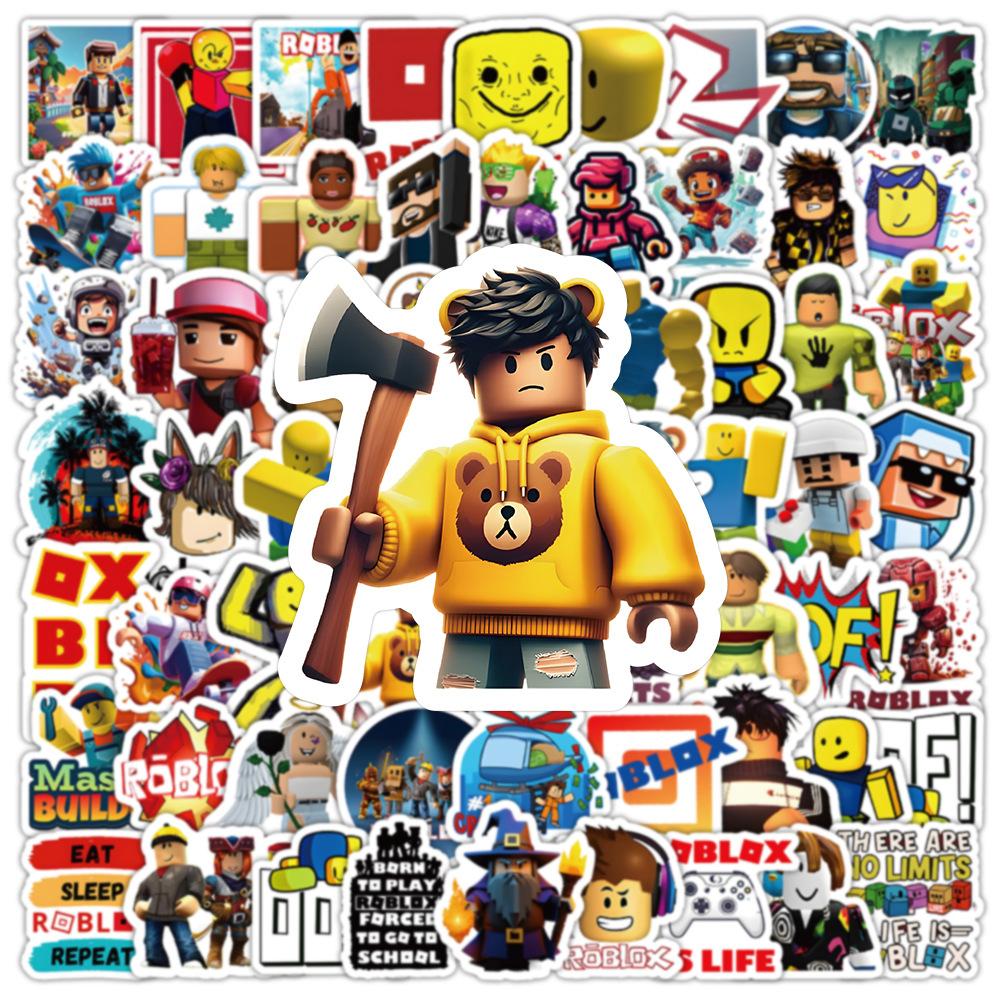 Наклейки Roblox 100 шт. Мультяшные Игровые Водонепроницаемые Виниловые Наклейки Для Ноутбука Бутылки С Водой Скейтборда Дневника Детей Подростков DIY Декор