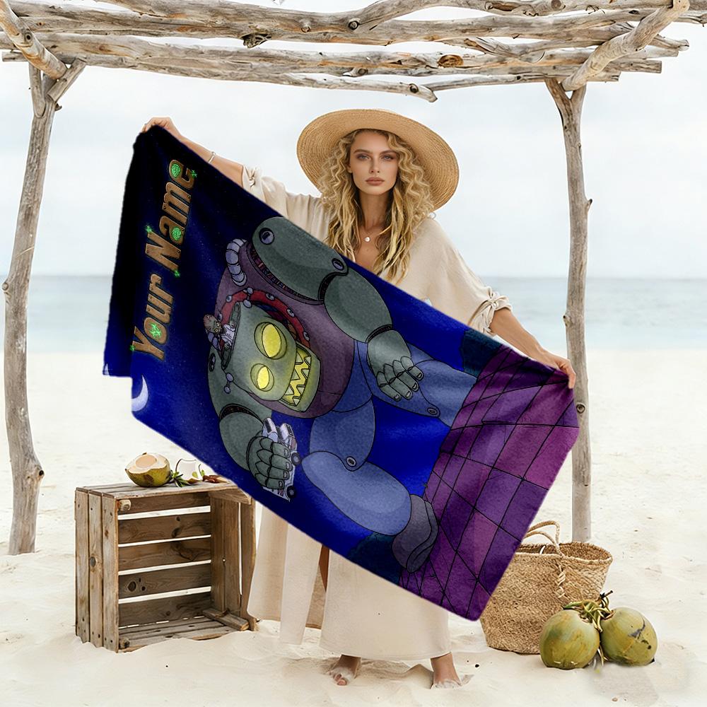 Plants Vs. Zombies Customizable Name Beach Towel High Absorbency Quick-Dry