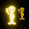 1 шт. Автомобильная наклейка Personality Alien Peace Высокоотражающие виниловые наклейки для мотоциклов АксессуарыНаклейки для декора автомобиля