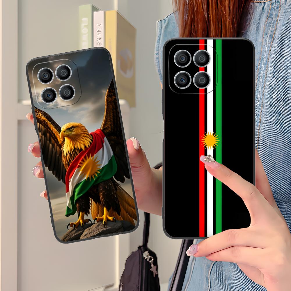 Матовая TPU чехол для мобильного телефона с флагом Курдистана для Honor 90 80 70 60 50 30 20 10 9 8 7 Pro S SE Lite 5G Цветная печатная крышка