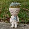 Головка цветочного горшка Face Flower Pot Уникальный цветочный горшок Face Flower Pot Head подходит для комнатных растений, симпатичные маленькие комнатные цветочные горшки