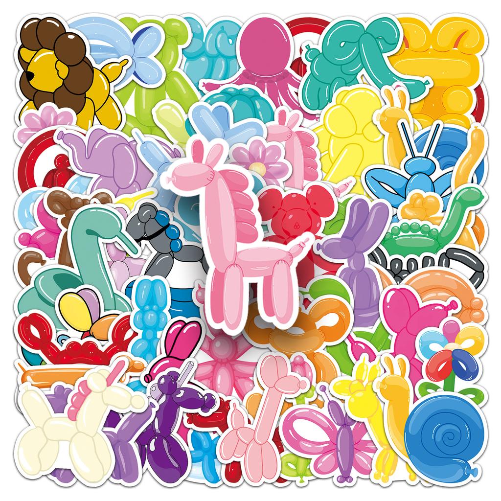 50 Balloon Doll Graffiti Stickers Personalized Cartoon Children's Decorative Water Cup Computer Mobile Phone Case Stickers