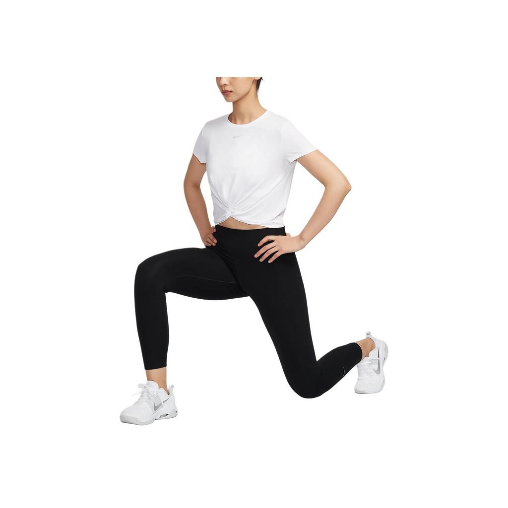 Nike Женская футболка с коротким рукавом Slim Fit с логотипом Белая HJ1055-100