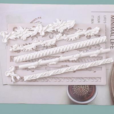 Форма для выпечки Удобная очистка Легко извлекается Повторно используемая Нелипкая Долговечная DIY Однотонная Цветная Европейская Форма Для Вырезки Цветов Формы Для Кухни Гаджеты