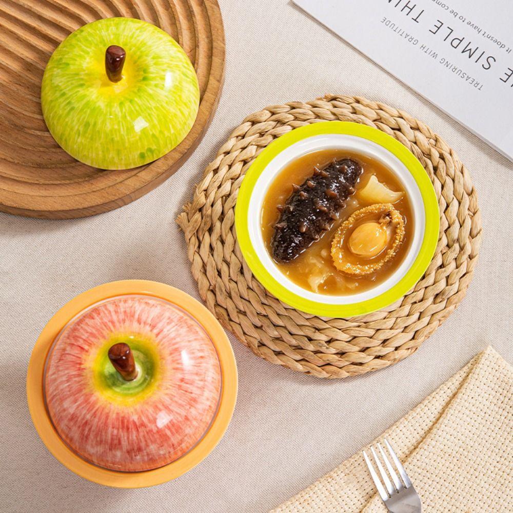 Creative Ceramic Saucepan with Lid Large Capacity Small Stew Pot Food Fruit Bowl Tableware