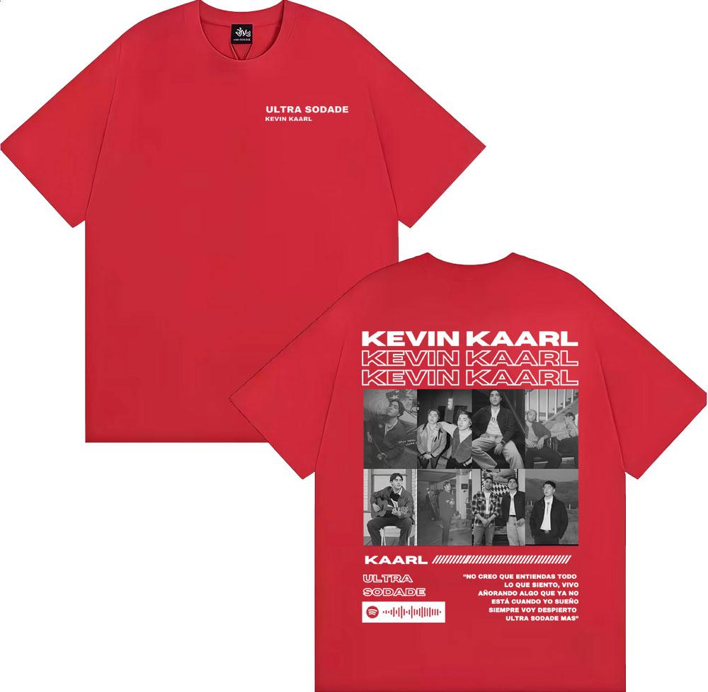Rapper Kevin Kaarl Ultra Sodade Tour 2025 Cover T Shirt Unisex Women Fashion Gothic Retro Tshirts Cotton Comfort Oversized T Shirt
