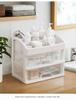 Multi-Layer Drawer-Style Cosmetic Desktop Storage Box: Transparent, Dustproof, Simple Storage Rack