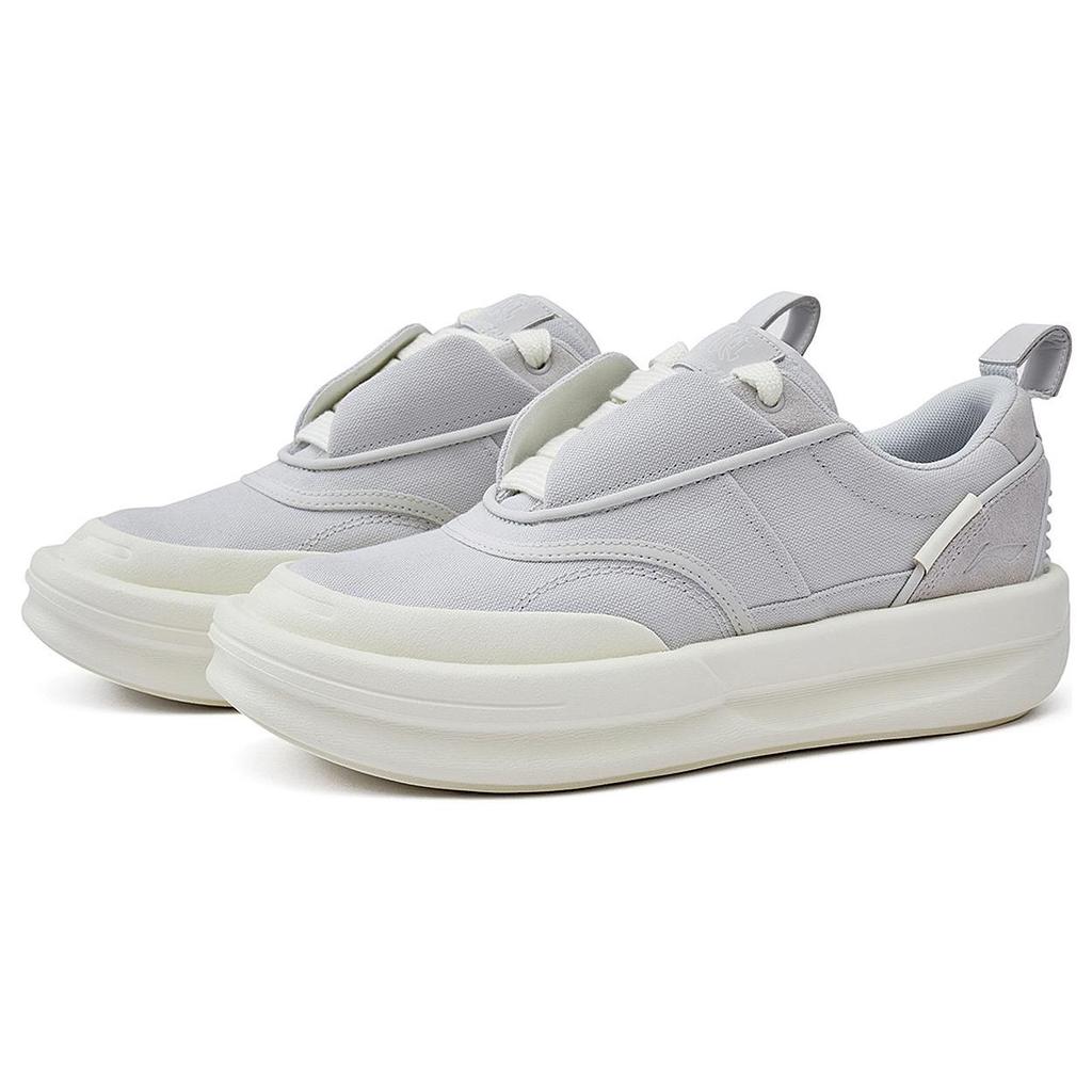 Li Ning X Jackie Chan Collaboration Kung Fu Series Non-Slip Wear-Resistant Low-Top Skate Shoes Unisex Skate Shoes Chuan-Stone-Gray AZGT059-4