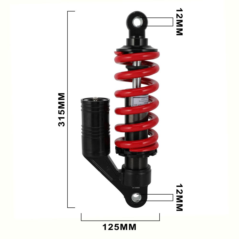 For Honda Yamaha Suzuki ATV 280mm Rear Shock Absorber Equipped With Airbags Aluminum ALLOY Motorcycles Accessories