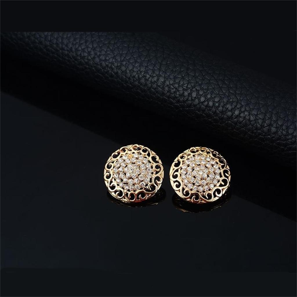 5-Piece Exaggerated Rhinestone Jewelry Set: Necklace, Earrings, Ring, Bracelet for Women's Wedding