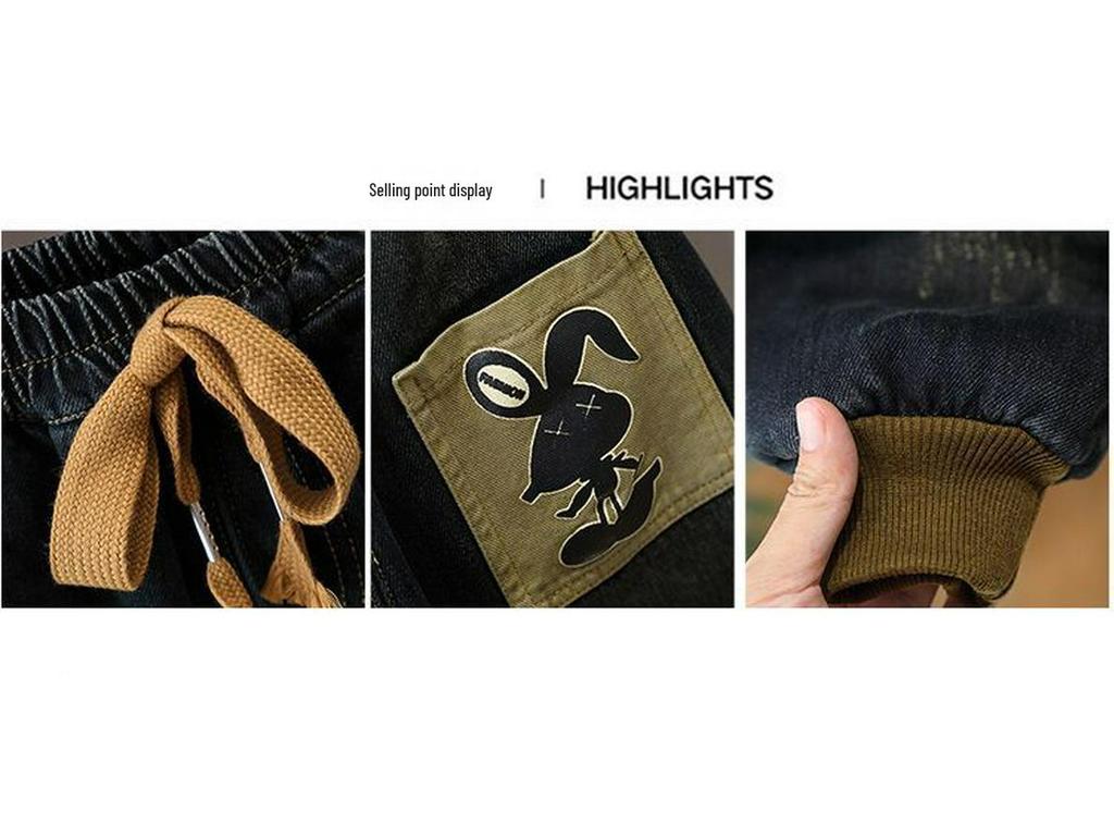 Джинсы для мальчиков на флисовой подкладке: Уютные повседневные брюки для детей на осень/зиму