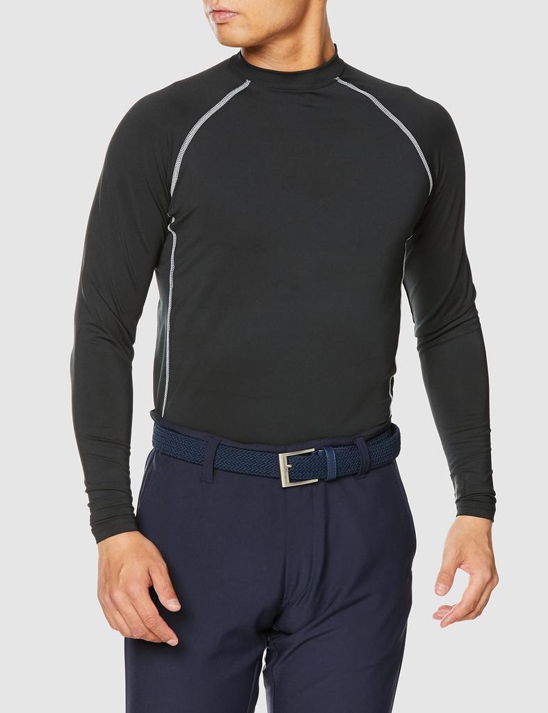 FootJoy Modern Classic Flower Icon Print Short Sleeve Shirt & Base Layer, White/Black, Men's Large, 80440-L