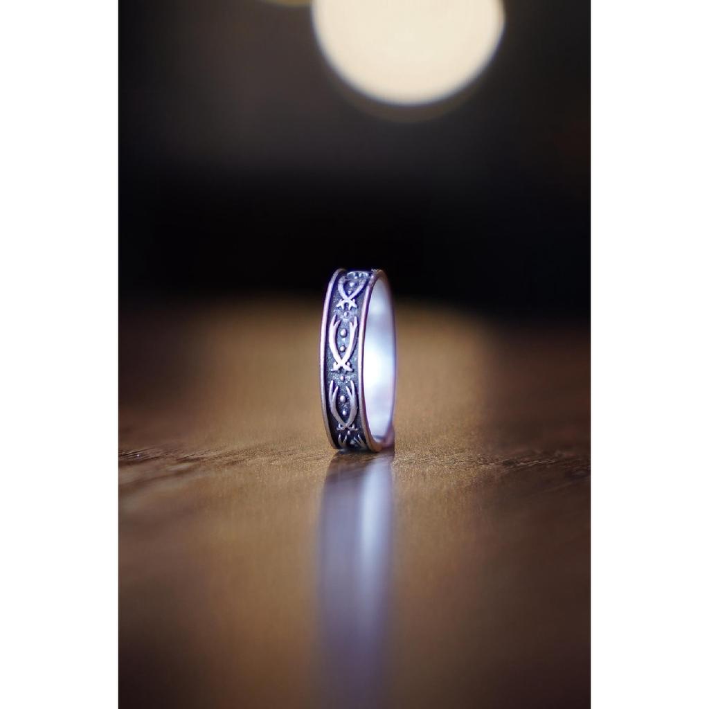 Модель обручального кольца с мечом, регулируемое мужское посеребренное кольцо