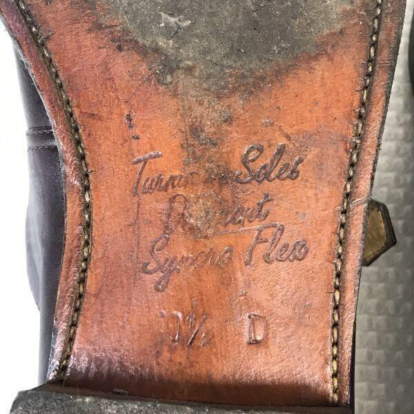 80s-90s Vintage Delmont American Way leather Goodyear welt monk strap 10.5D 28.0 brown(USED)