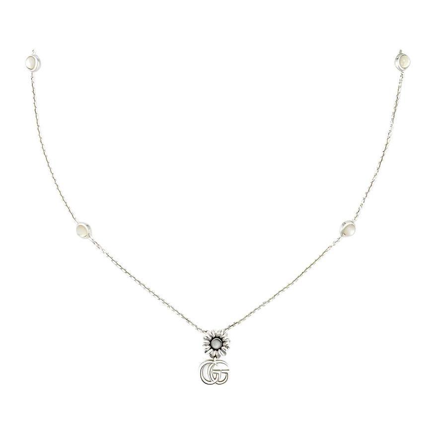 GUCCI Gg Marmont Mother Of Pearl Necklace 773231JAAFQ8135