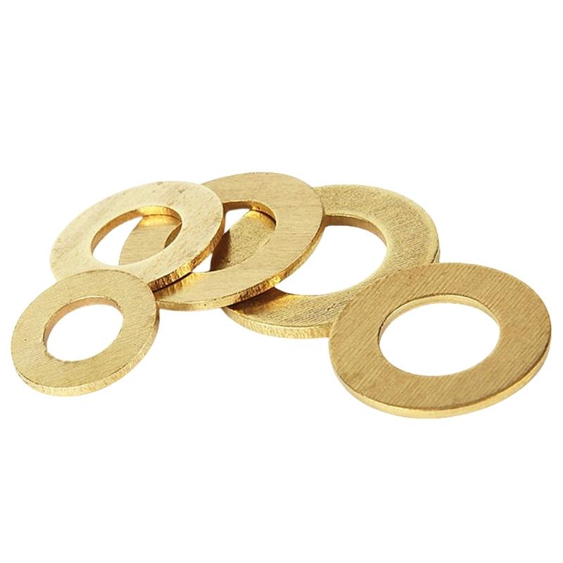 Solid Brass Flat Washers O Rings Gaskets Metal Plain Pad Spacers Seal Orings Washers M2M2.5M3M4M5M6M8M10 