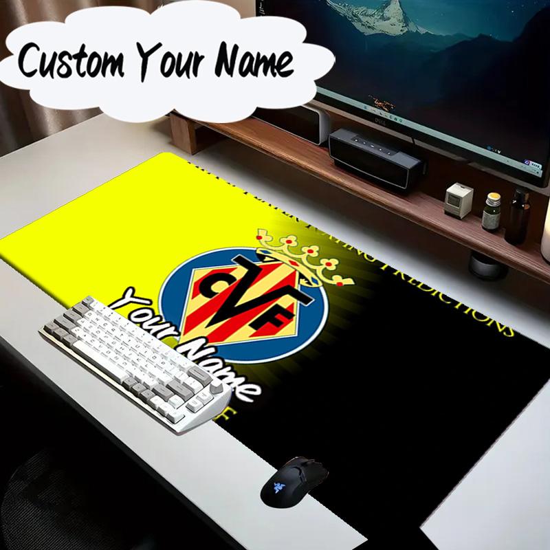 Custom Name Mouse pad Club Vill-arreal Crest Design Mouse Pad Desk Mat, Non-Slip Rubber Backer Pad For Computer Notebook Gaming Mouse Pad Gift