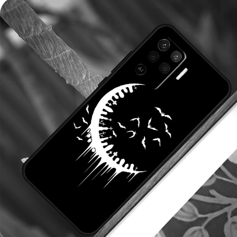 Чехол Гот Вампир Летучая мышь Готический Для OPPO A58 A78 A98 A54 A74 A94 A16 A76 A96 A5 A9 A52 A72 A79 A53S A15 A17 A57 A77