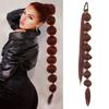 XINRAN Synthetic Bubble Ponytail with Elastic Tie Long Wrap Around Ponytail Lantern Wig Extensions 75cm Red Ponytail for Women Party