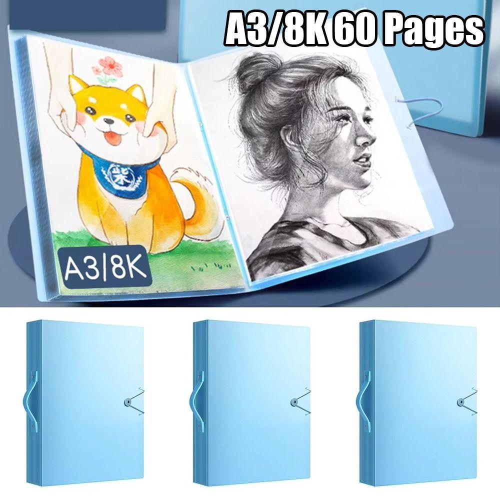1Pcs A3/8K Photo Album Folder Diamond Painting Stationery Tool Presentation Portfolio School Office