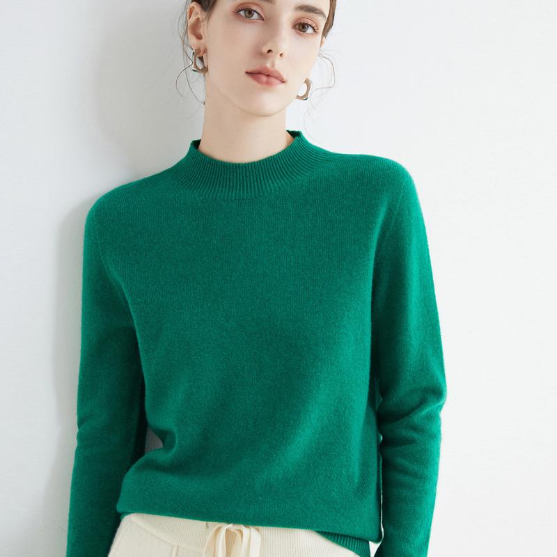 Женский свитер из 100% шерсти, СОВРЕМЕННАЯ НОВАЯ водолазка SAGA, вязаный пуловер, зимние джемперы, женские вязаные топы с длинным рукавом