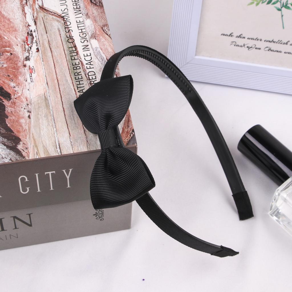 1PC Grosgrain Ribbon Hair Bows Headbands Girls Plastic Hairbands 3inch Bows Headband Children Kids Fashion Hair Aceessories