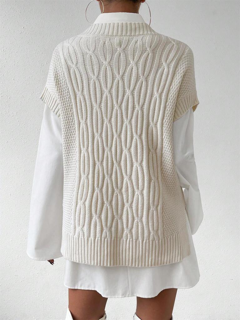 Women's Loose Sleeveless Knitted Sweater Vest - Autumn/Winter 2025 Collection