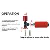 Aluminum Alloy CO2 Bike Tire Inflator Push-Button Presta & Schrader Compatible CO2 Bike Pump for Road Bikes MTB Hybrid Bikes