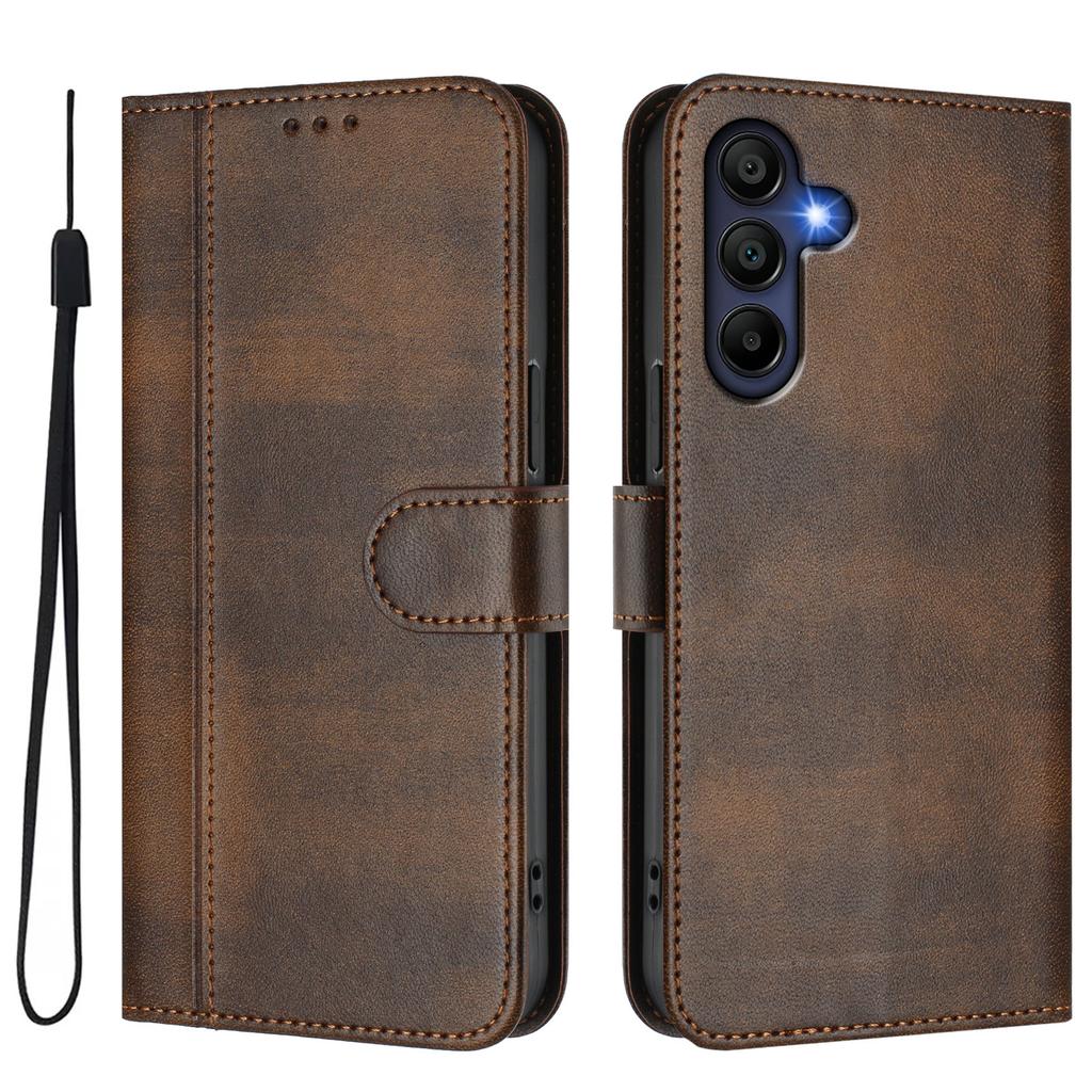 For Samsung Galaxy A16 5G/Galaxy A16 4G Cases Wallet Stand Retro Texture Leather Phone Cover with Lanyard