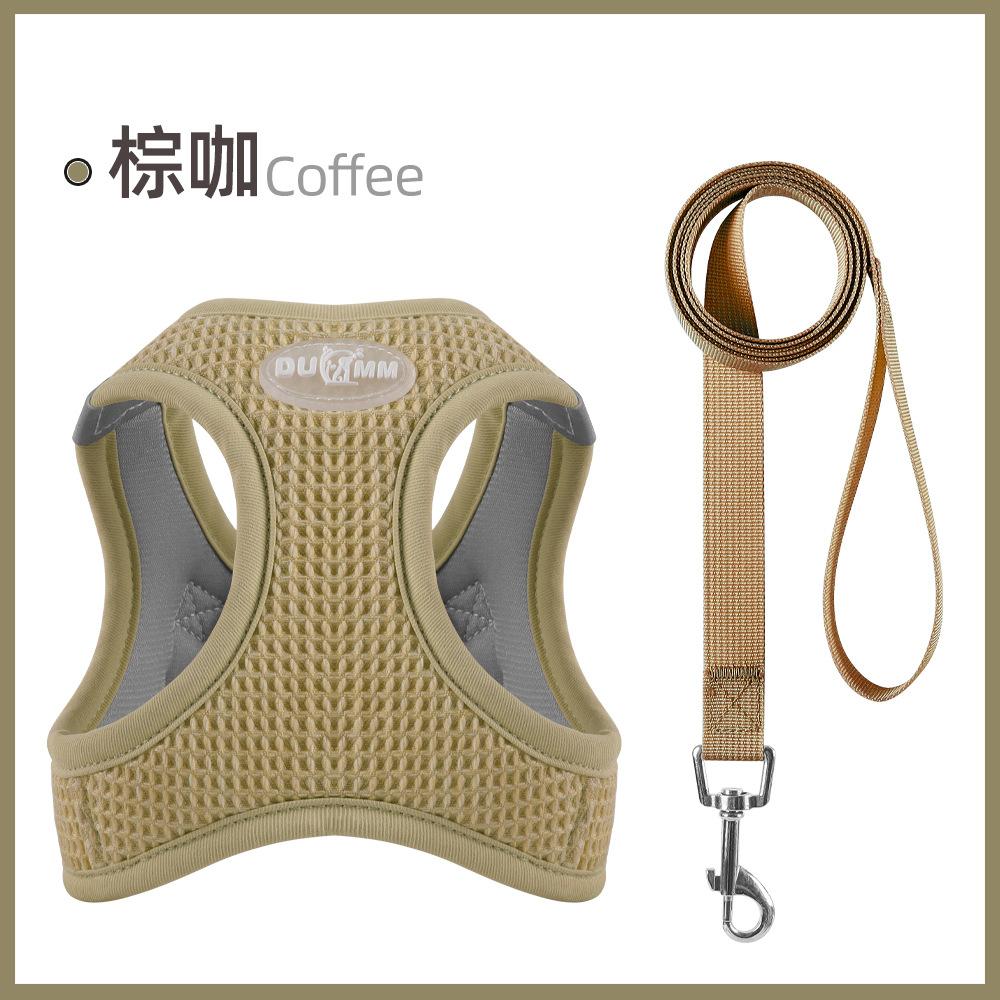 Поводок для кошек, удобный, полностью обернутый поводок для собак малого и среднего размера, устойчивый к разрывам, нагрудный ремень для домашних животных